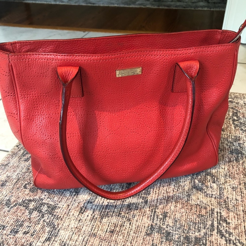 Kate Spade coral leather shoulder bag